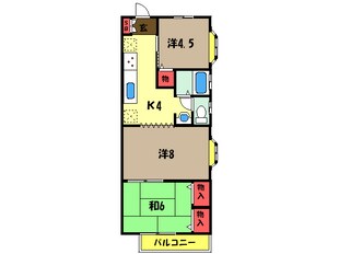 都賀駅 徒歩7分 1階の物件間取画像